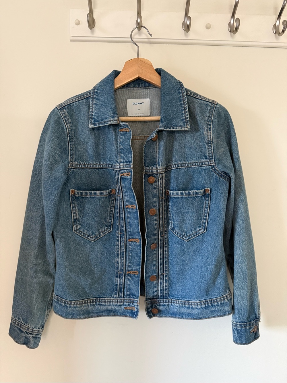 Old Navy Medium Wash Denim Jacket, size XS